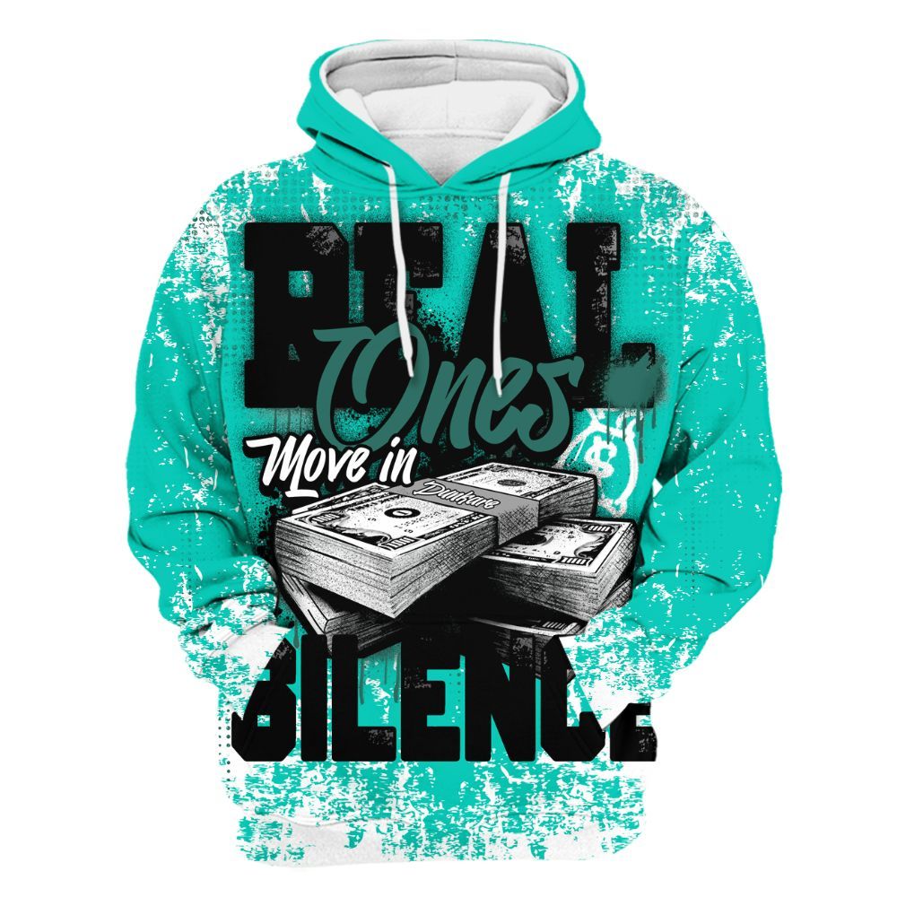 Hoodie To Match Air Max 95 Dark Tiffany - Move In Silence Money Street Retro All Over Print