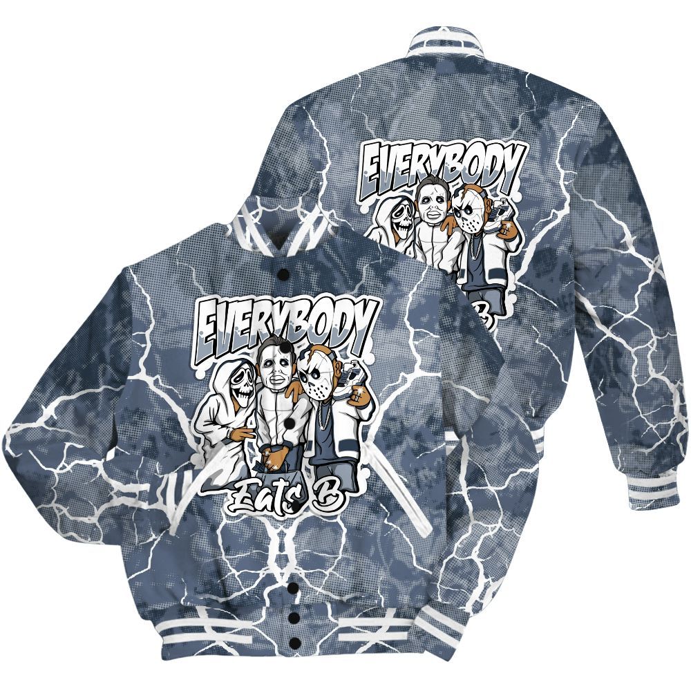 Varsity Jacket To Match Low Diffused Blue 11s Shirt - Everybody Eatin B Graphic Halloween All Over Print