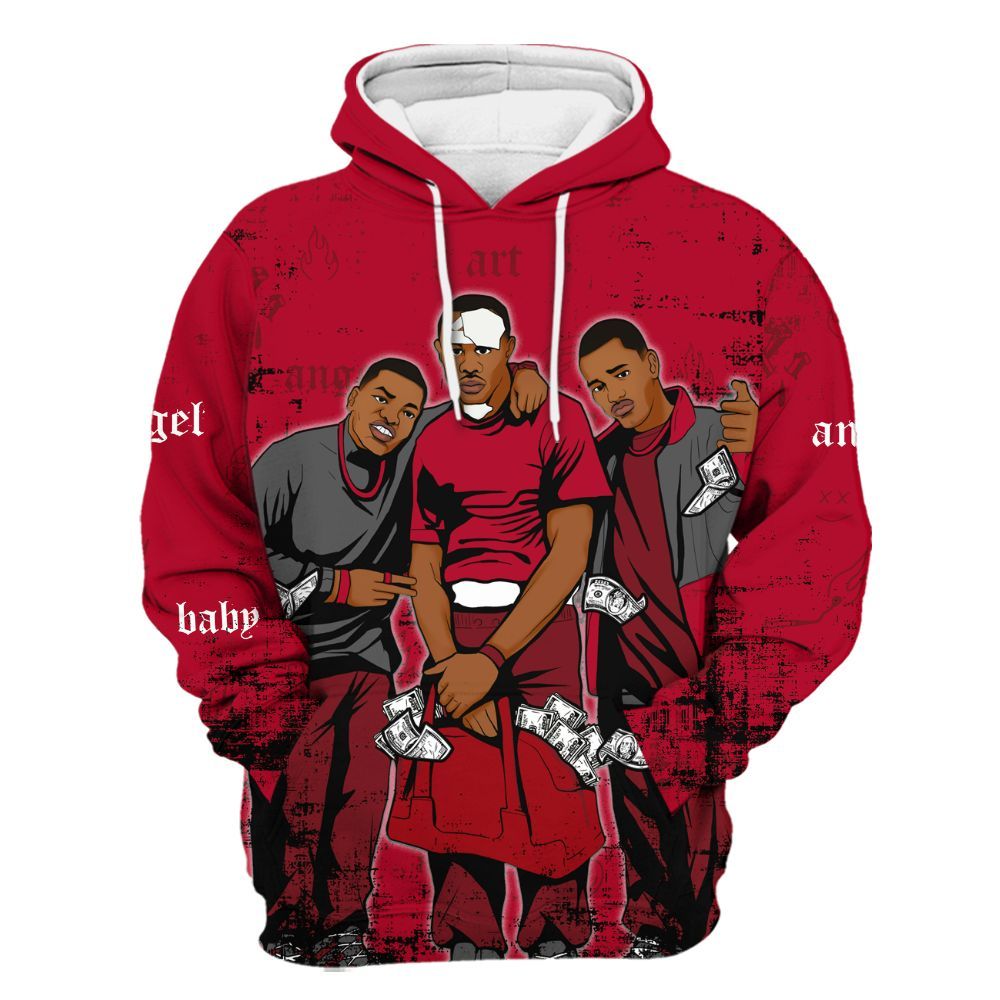 Hoodie To Match Air Foamposite Pro Gym Red - Paid In Full Money All Over Print