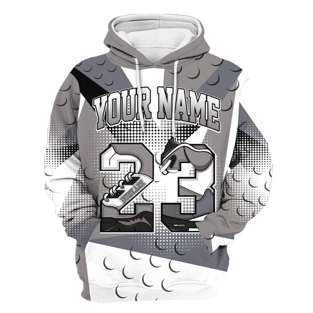Hoodie To Match Cool Grey 11s - Poly Custom Name Number 23 5s All Over Print