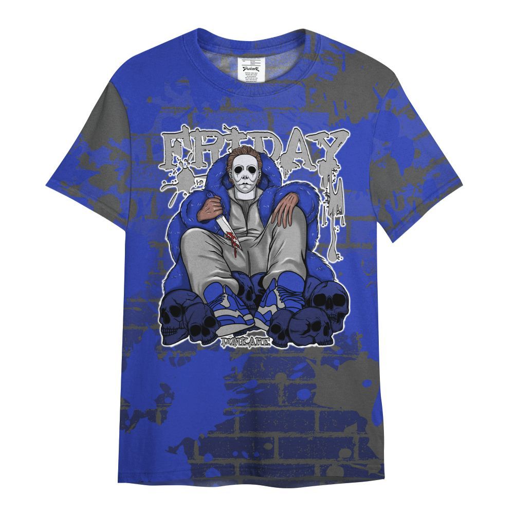 Shirt To Match Air Max Plus Black Racer Blue - Friday Brick All Over Print