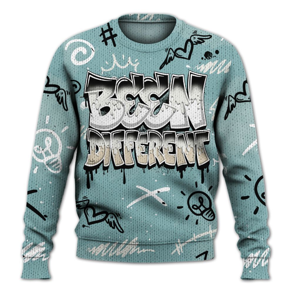 Knitted Sweater To Match Dunk Low Glacier Blue Pale Ivory - Drip Built Di2ferent