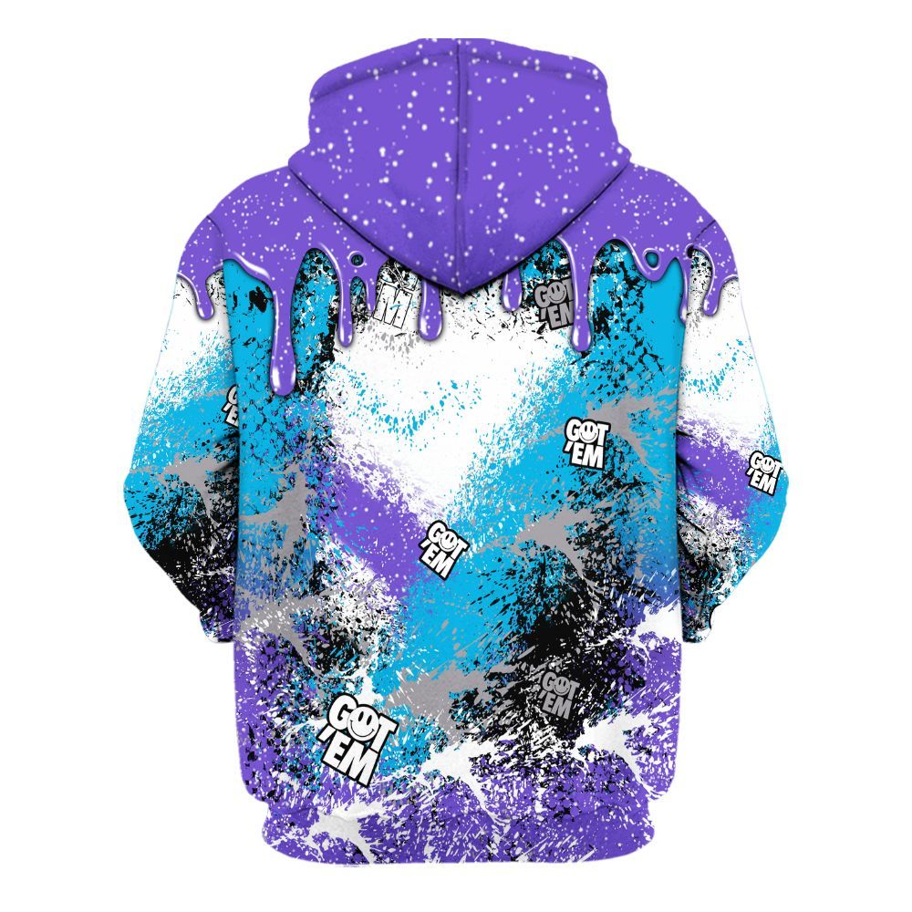 Hoodie To Match Retro Aqua 8s - Dripping 23 Drip All Over Print