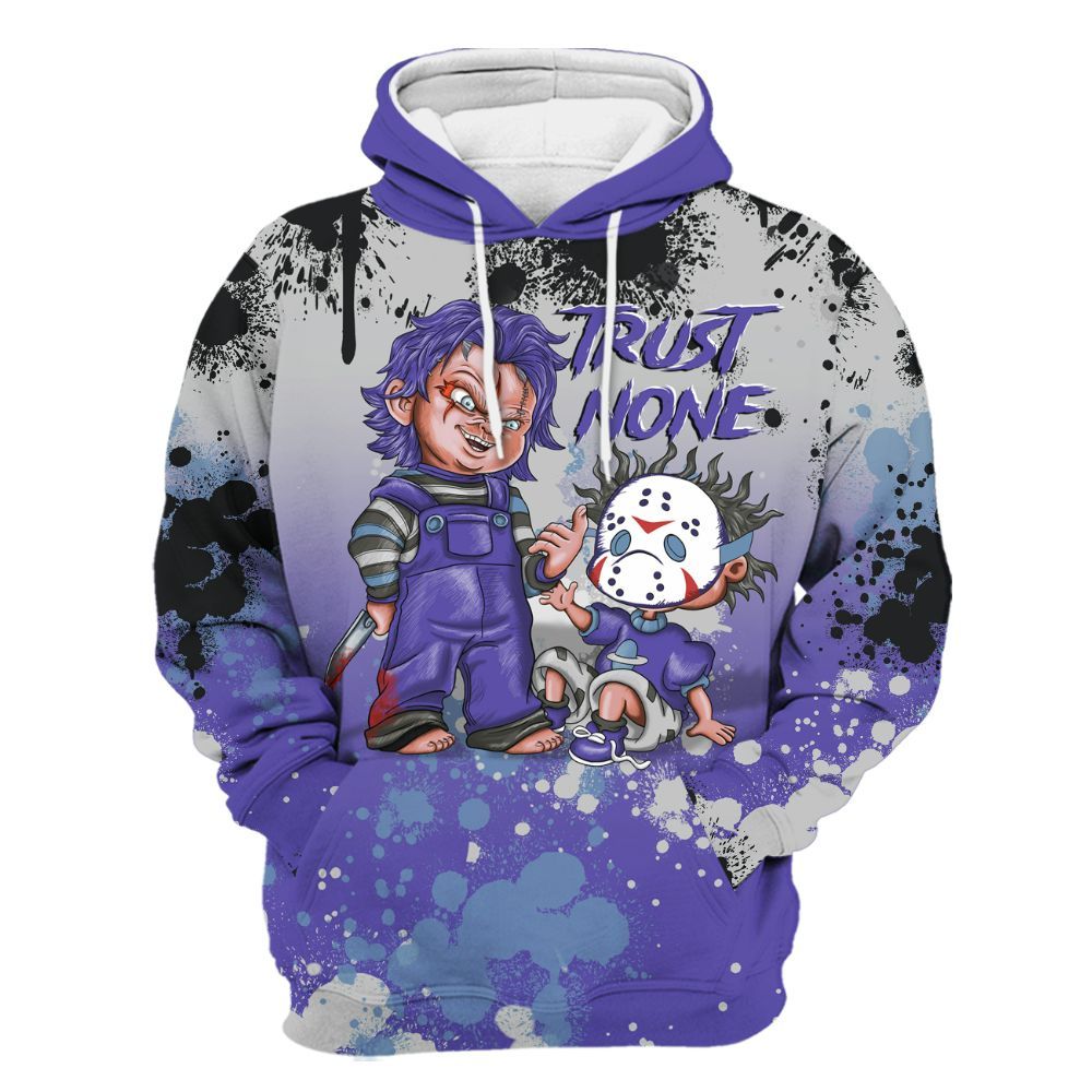 Hoodie To Match Retro Concord 5s - Trust No One Scary All Over Print