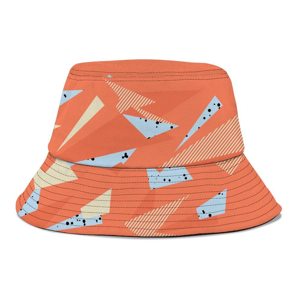Bucket Hat To Match DJ Khaled Crimson Bliss 5s - Geometric Abstract Graphic