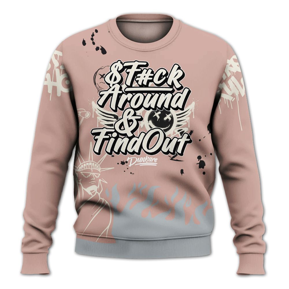 Sweatshirt To Match Air Force Low 1 Arctic Orange - Graphic Fck Around Find Out All Over Print