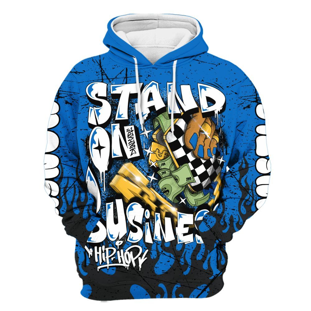 Hoodie To Match Blueberry 12s - Stand Business Graffiti All Over Print