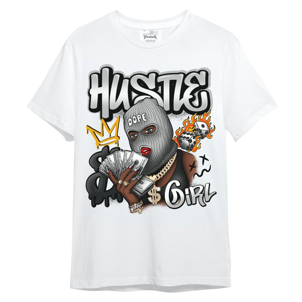 Shirt To Match Low 85 Metallic Black 1s - Money Hustles Girl Streetwear Unisex Shirt