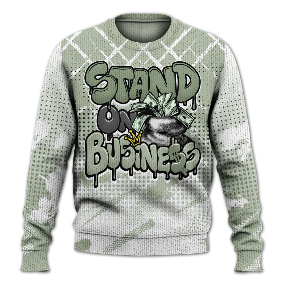 Knitted Sweater To Match Seafoam Sail 4s - Halftone Stand Business Dripping