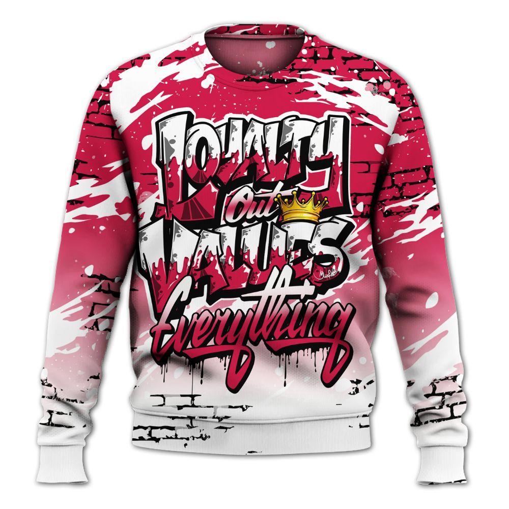 Sweatshirt To Match Black Toe 14s - Values Of Loyalty Drip All Over Print
