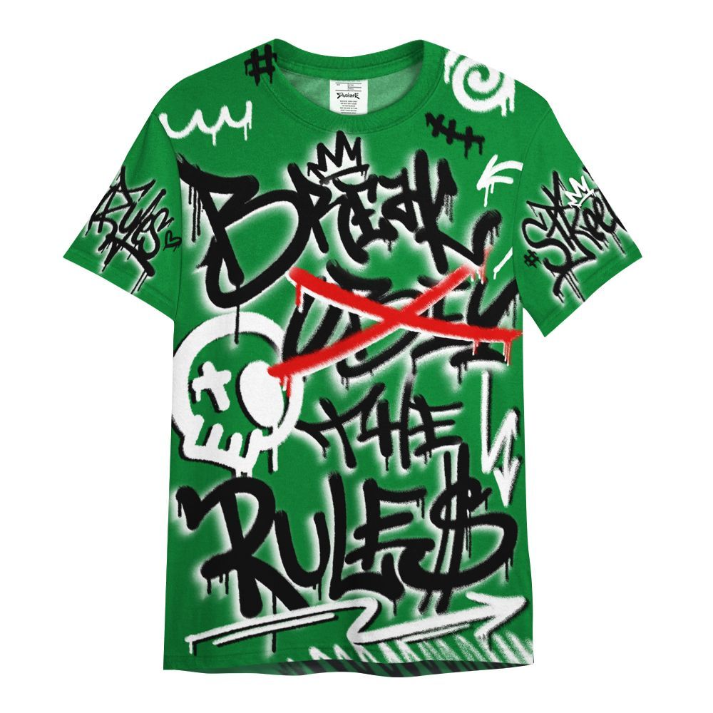 Shirt To Match Lucky Green 1s - Break Rules Streetwear All Over Print