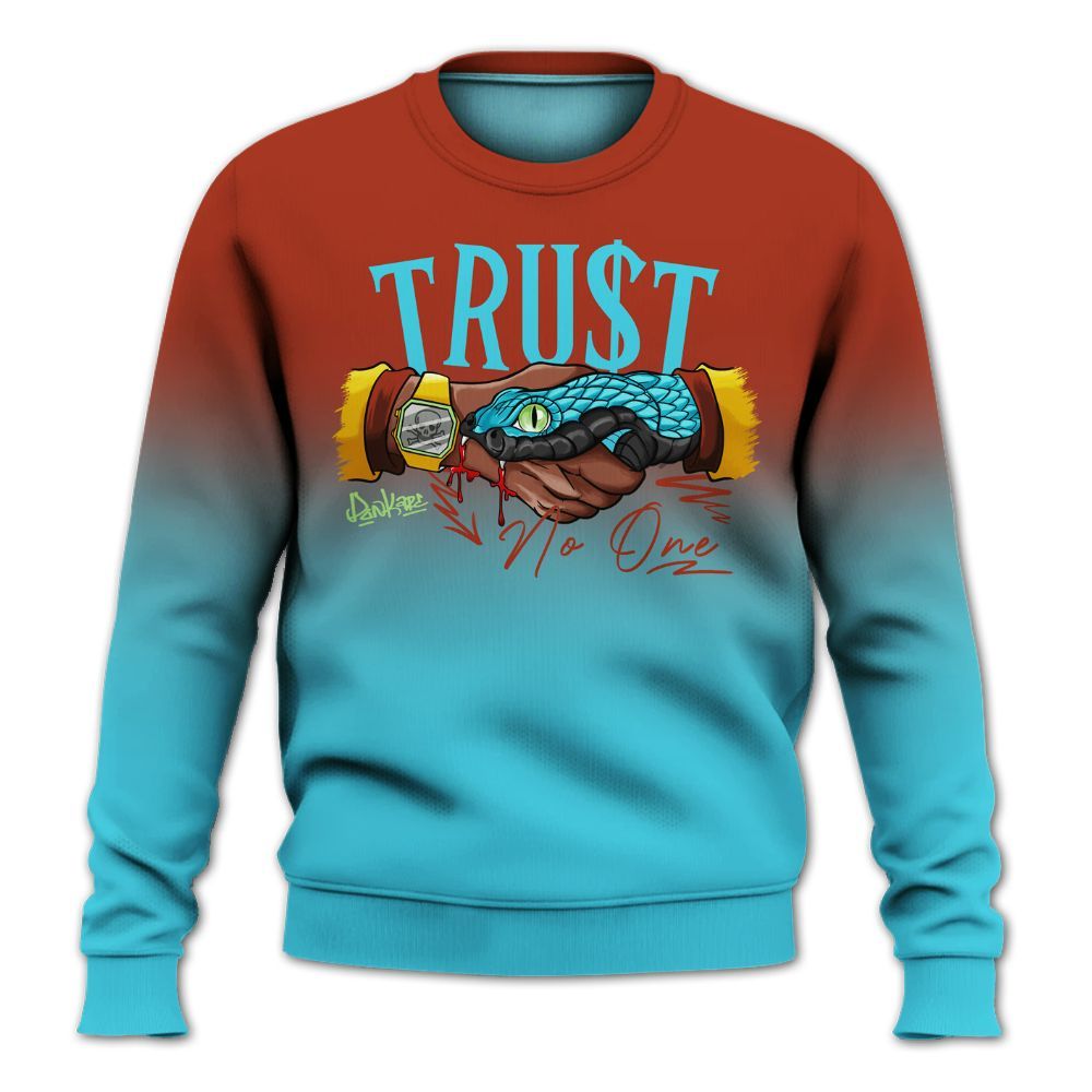 Sweatshirt To Match SB Dunk Di'Orr Greenwood - Snake Trust No One Drip All Over Print