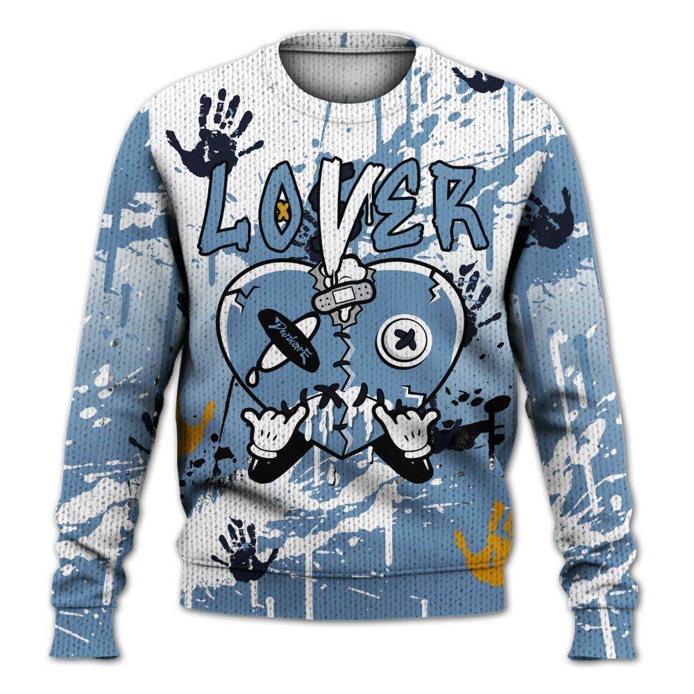 Knitted Sweater To Match High OG First In Flight 1s - Loser Lover Drip Heart