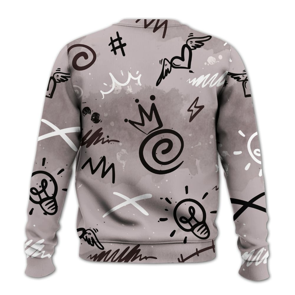 Sweatshirt To Match AMM Air Smokey Mauve 6s - Drip Been Di2ferent All Over Print