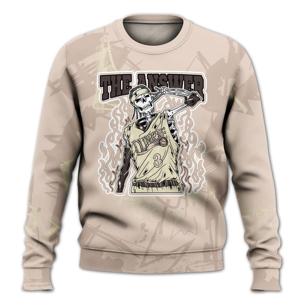 Sweatshirt To Match A Ma Maniere X Fossil Stone 4s - Allen Answer Sk Messyz All Over Print