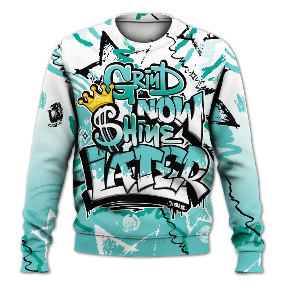 Sweatshirt To Match KD 4 Easter Mint Candy - Grind Shine Later Drip All Over Print