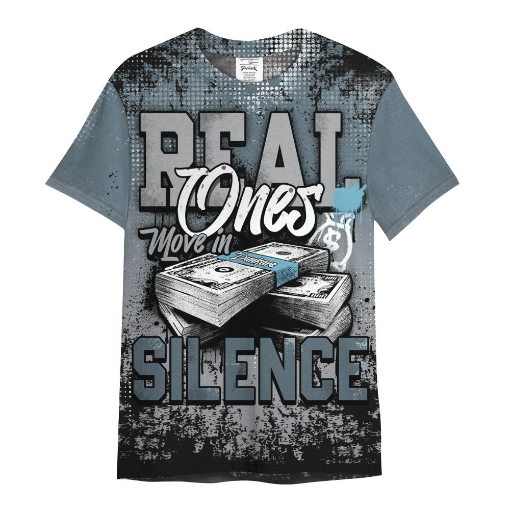 Shirt To Match Retro Light Graphite Wolf Grey 5s - Move In Silence Money Street Retro All Over Print