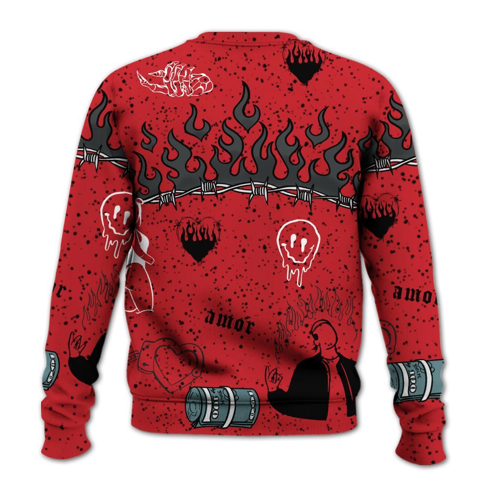 Sweatshirt To Match Retro Halloween 5s - Snake Trust No One All Over Print