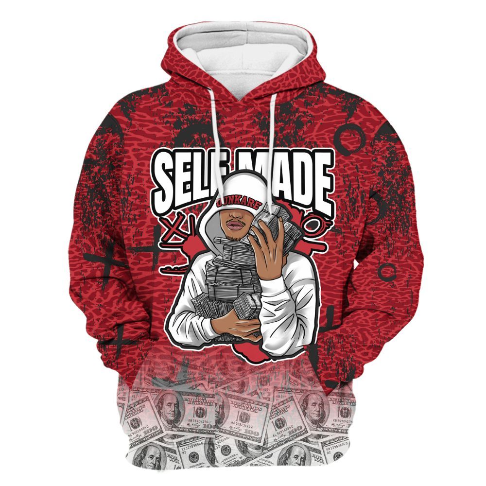 Hoodie To Match High OG Varsity Red 1s - Selfmade Unique Grunge All Over Print