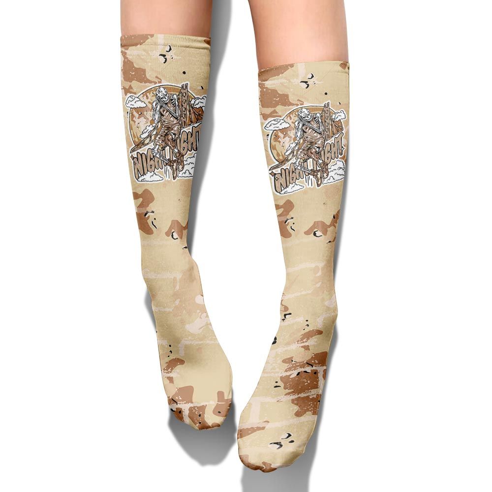 Sock To Match Desert Camo 3s - Seeya Skeleton Brick