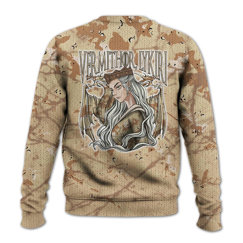 Knitted Sweater To Match Desert Camo 3s - Dragon's Mom! Profound