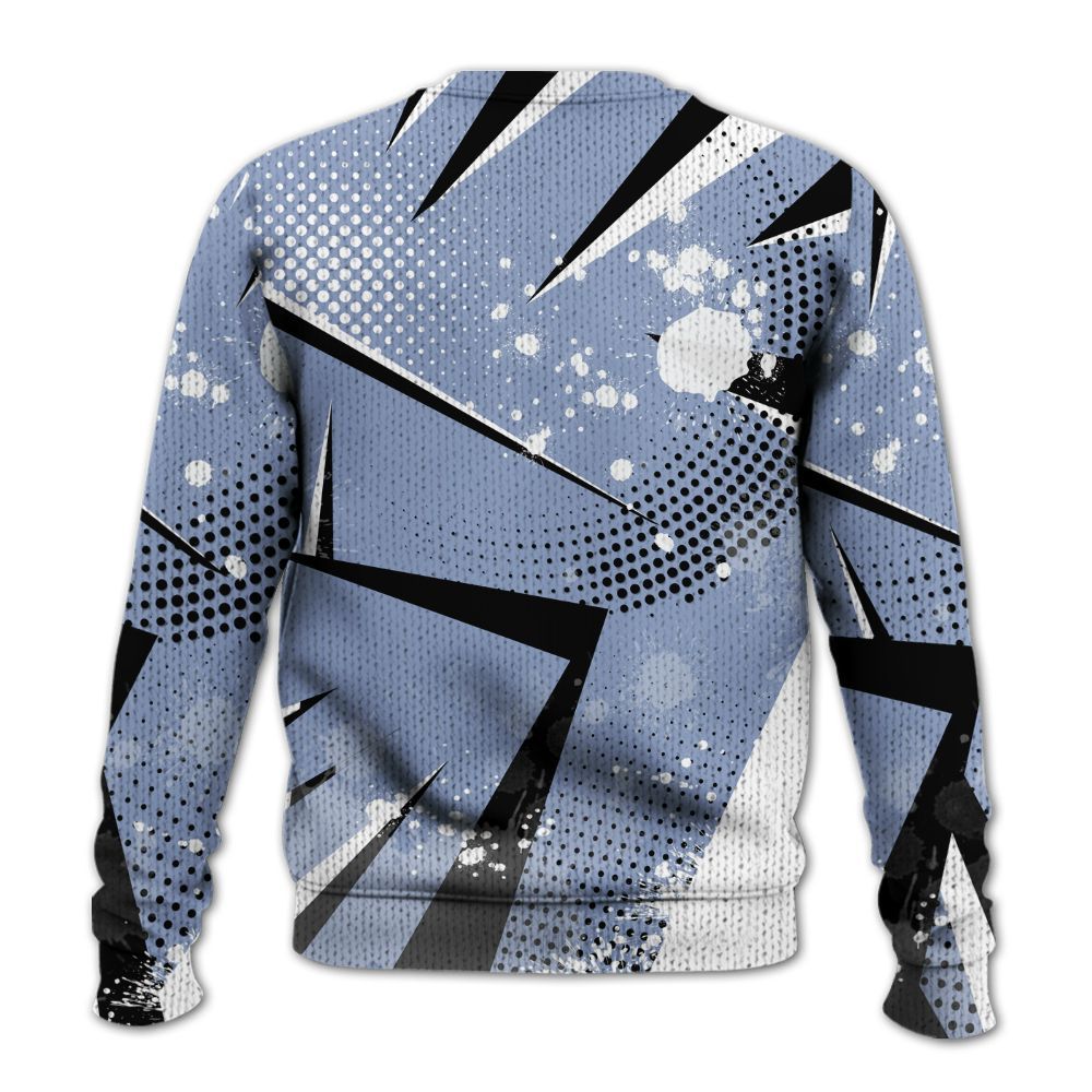 Knitted Sweater To Match Blue Grey 13s - Poly Trust No One Dripping