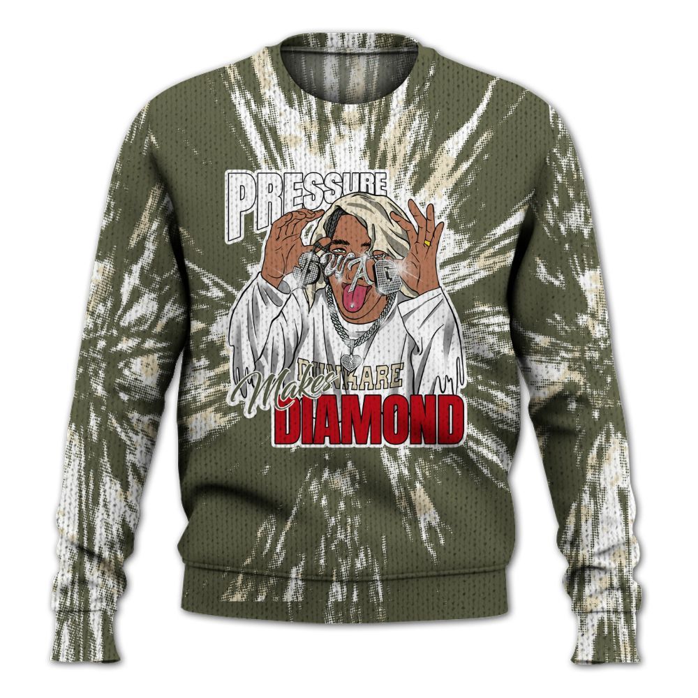 Knitted Sweater To Match Low OG Medium Olive 1s - Pressures Makes Knitted Sweater To Match Lux