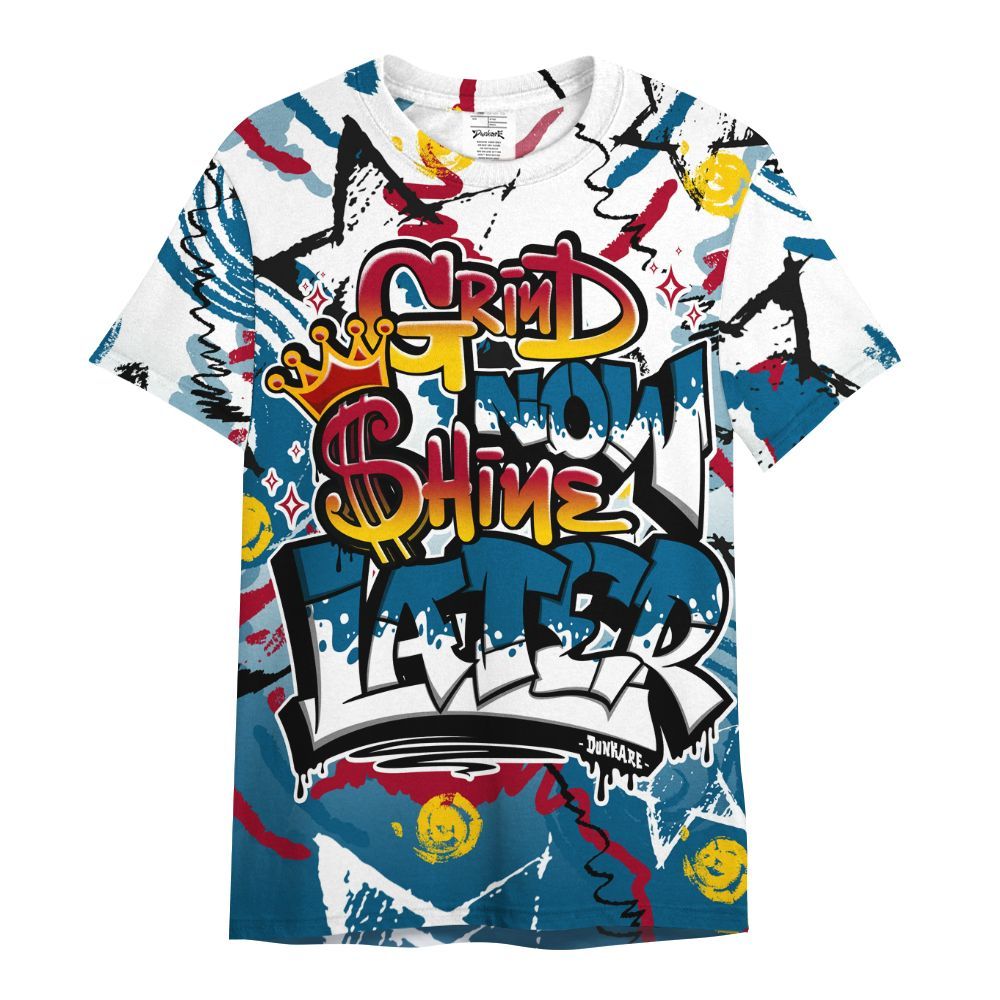 Shirt To Match GS Messy Room 4s - Grind Shine Later Drip All Over Print