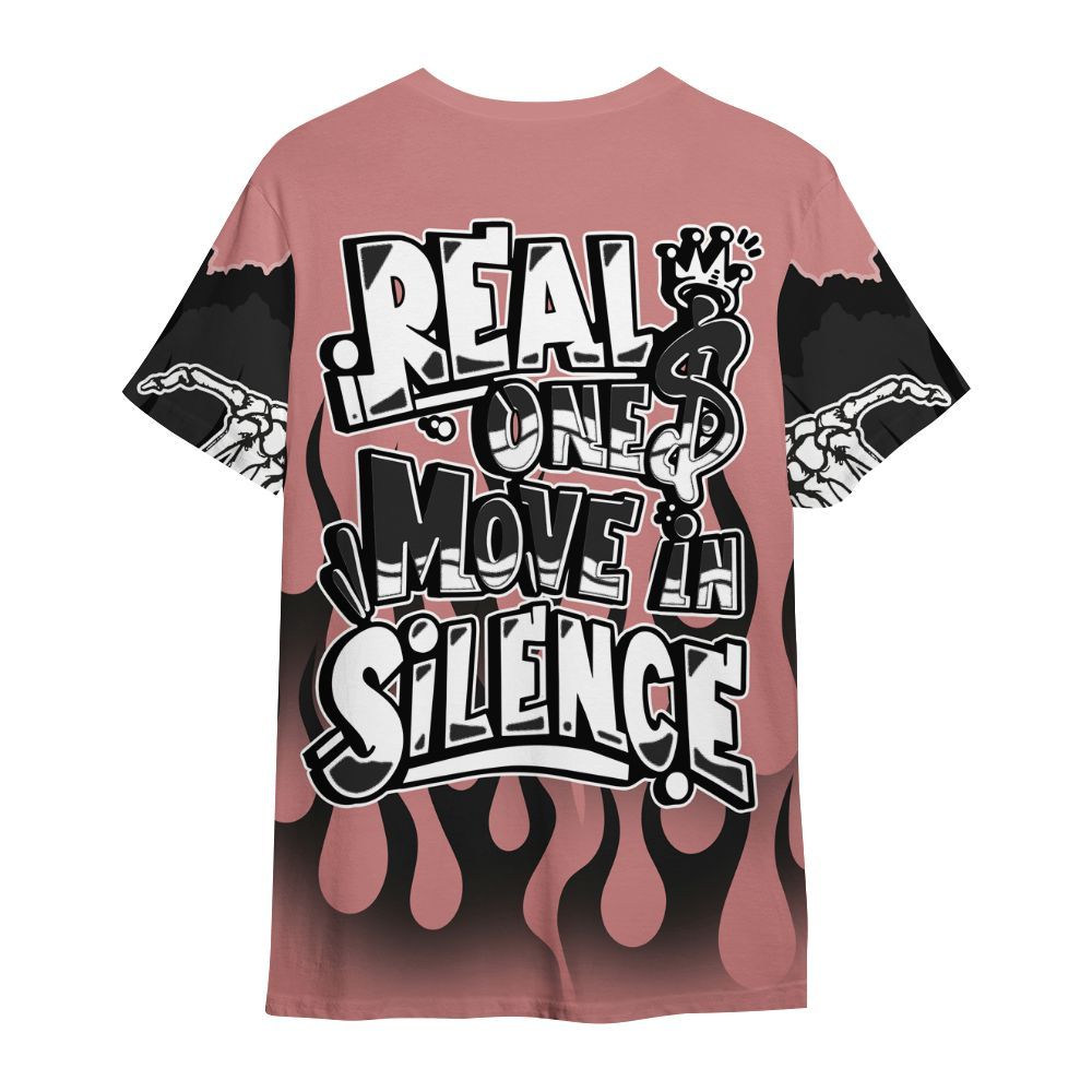 Shirt To Match Low OG Rust Pink 1s - Ones Move In Silence Graphic Trapped All Over Print
