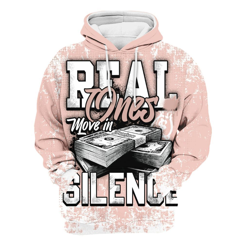 Hoodie To Match Low Legend Pink 11s - Move In Silence Money Street Retro All Over Print