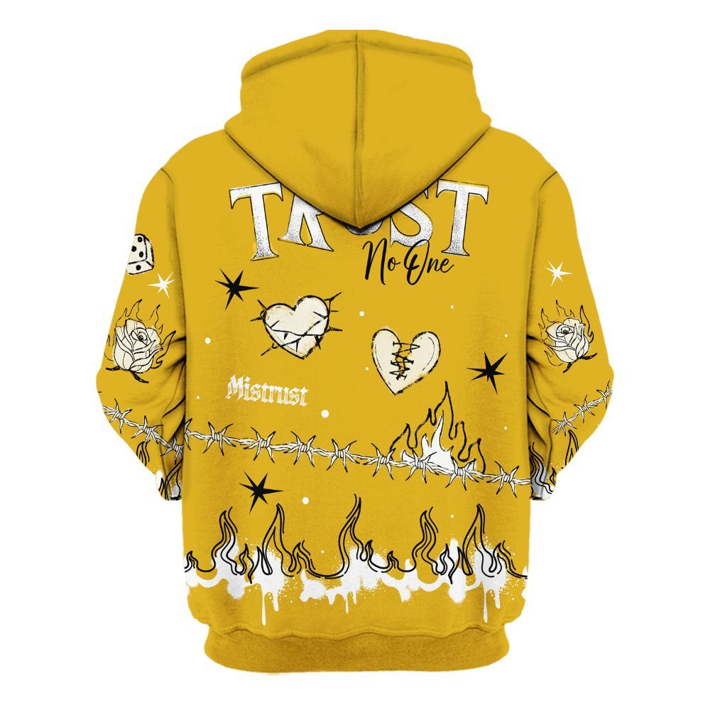 Hoodie To Match Vivid Sulfur 4s - Trust No One Snake-Bite Doodle Crayon All Over Print