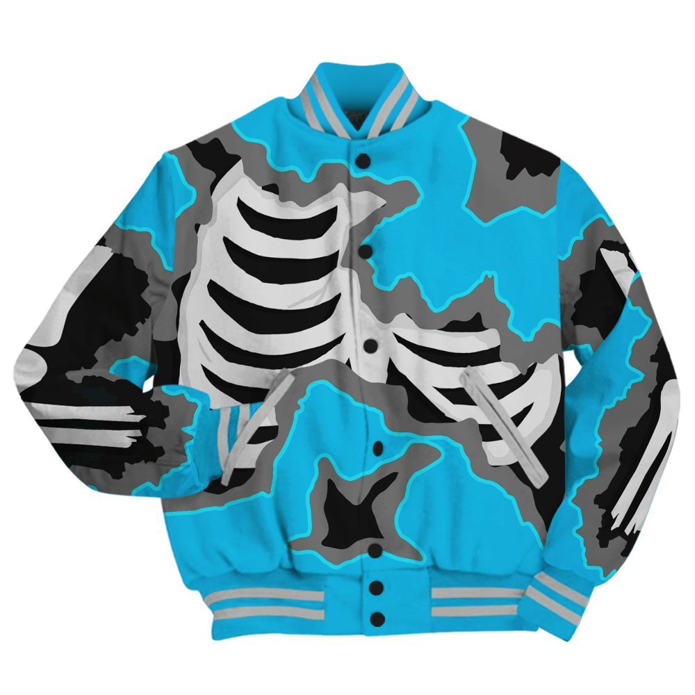 Varsity Jacket To Match Black University Blue 2026 14s - Hard Feeling Graphic Heart Break All Over Print