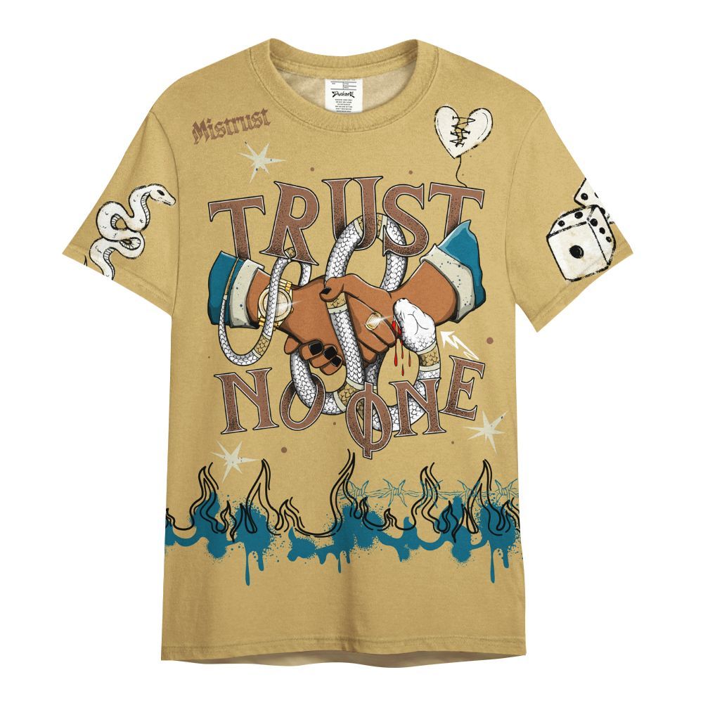 Shirt To Match Retro Cacao Wow 4s - Trust No One Snake-Bite Doodle Crayon All Over Print