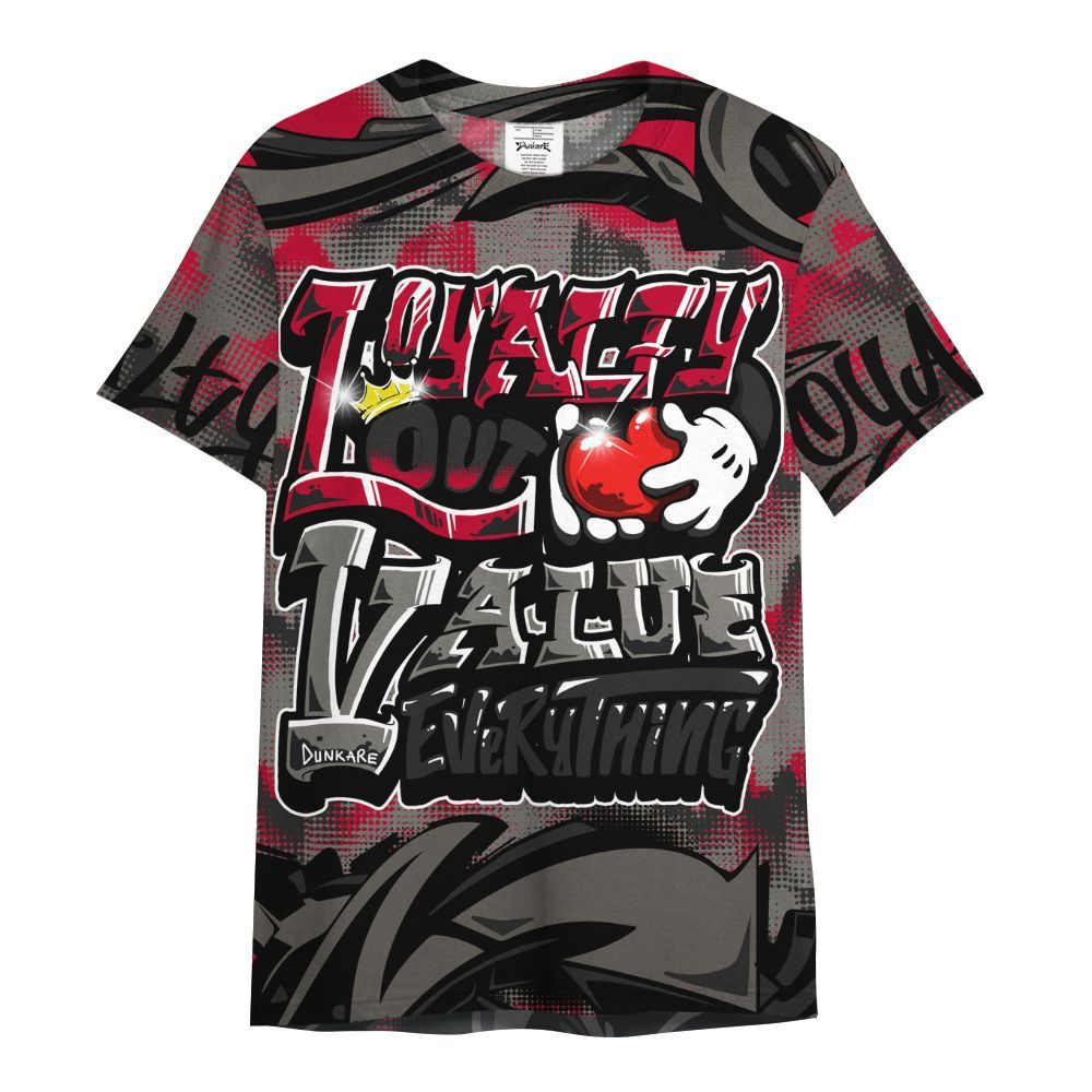 Shirt To Match Shadow 2025 10s Shirt, Loyalty Out Value Graffiti All Over Print
