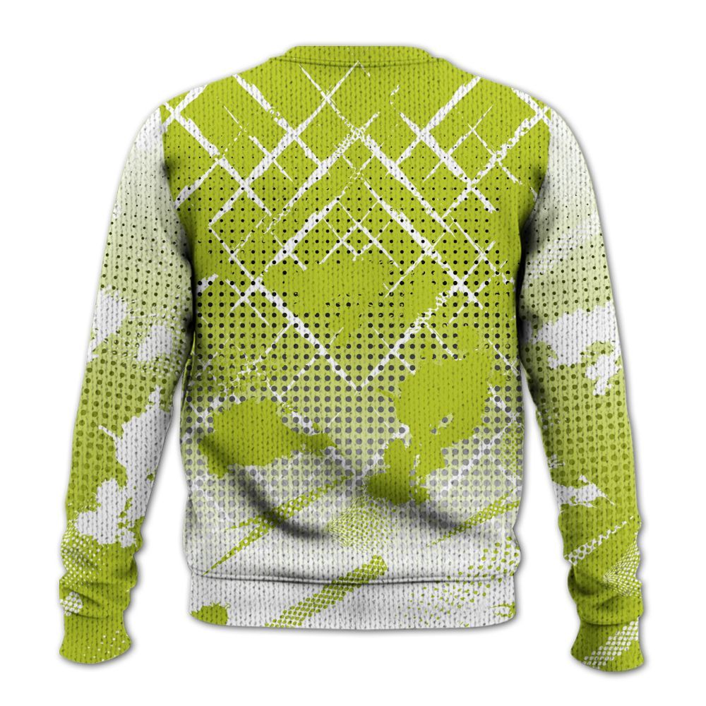 Knitted Sweater To Match Bright Cactus 13s - Halftone Stand Business Dripping