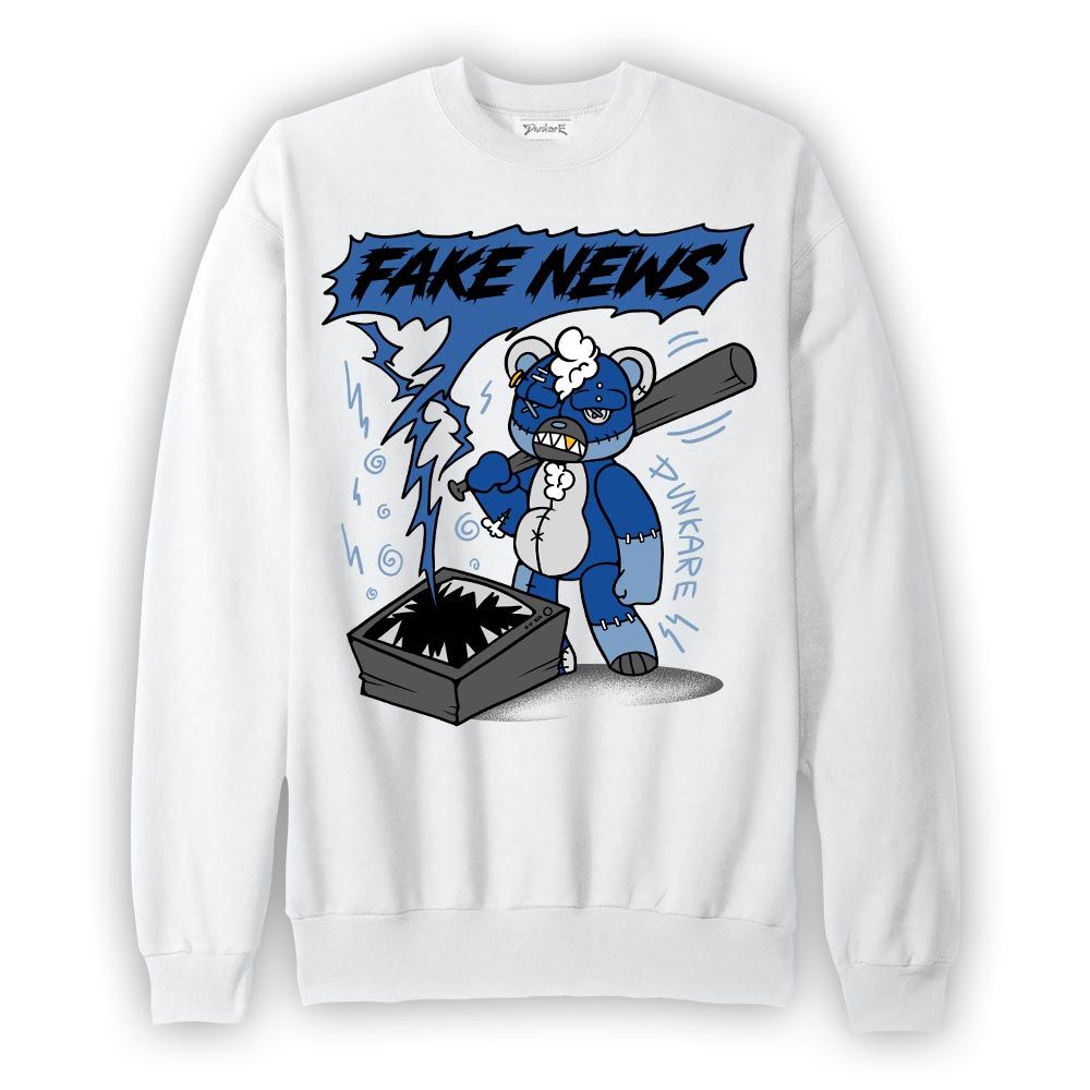 Sweatshirt To match Low Space Royal 11s Sweatshirt - False News Hugz Graphic
