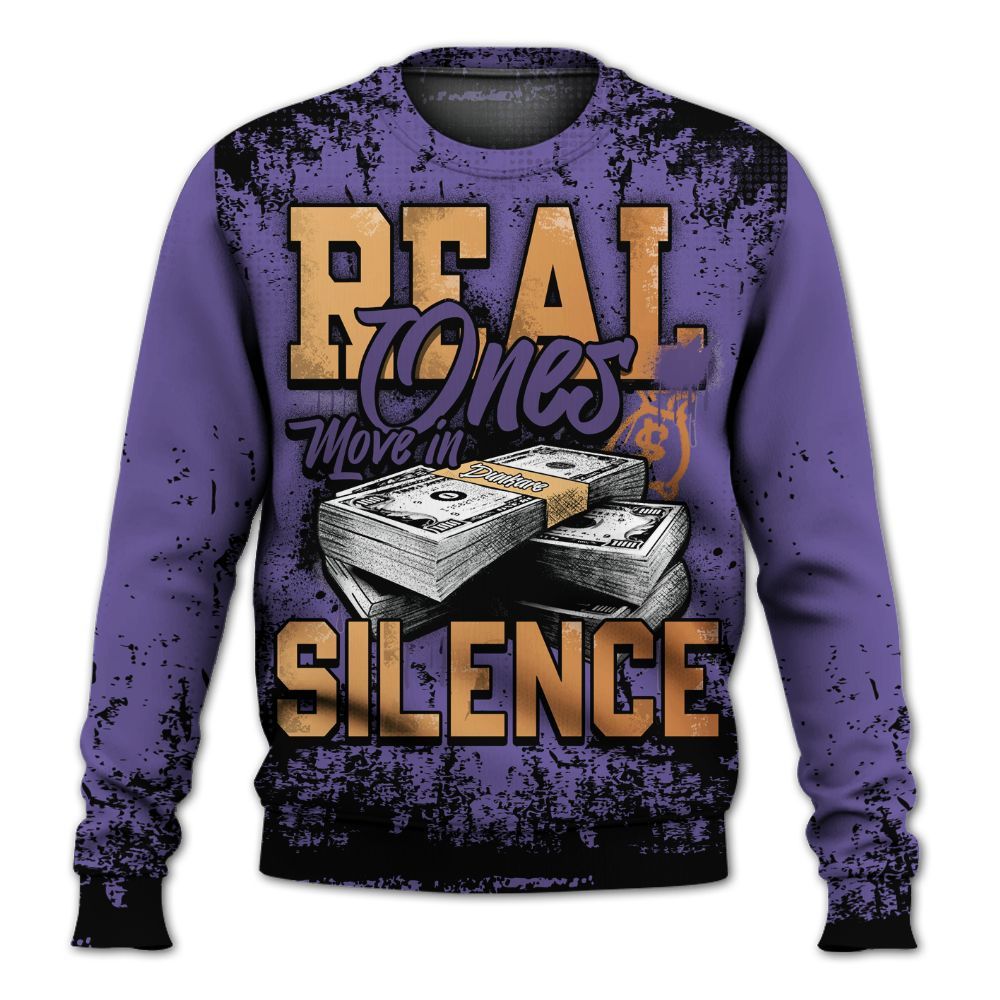 Sweatshirt To Match Book Sunset 1s - Move In Silence Money Street Retro All Over Print