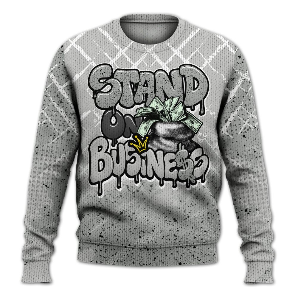 Knitted Sweater To Match Retro White Oreo 4s - Halftone Stand Business Dripping