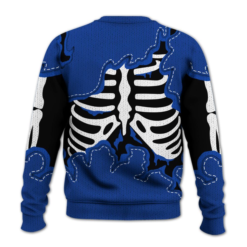 Knitted Sweater To Match Air Foamposite One Royal - Skeleton Smiley Face