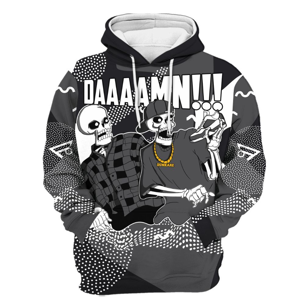 Hoodie To Match White Thunder 4s - Graphic Meme Damnn All Over Print