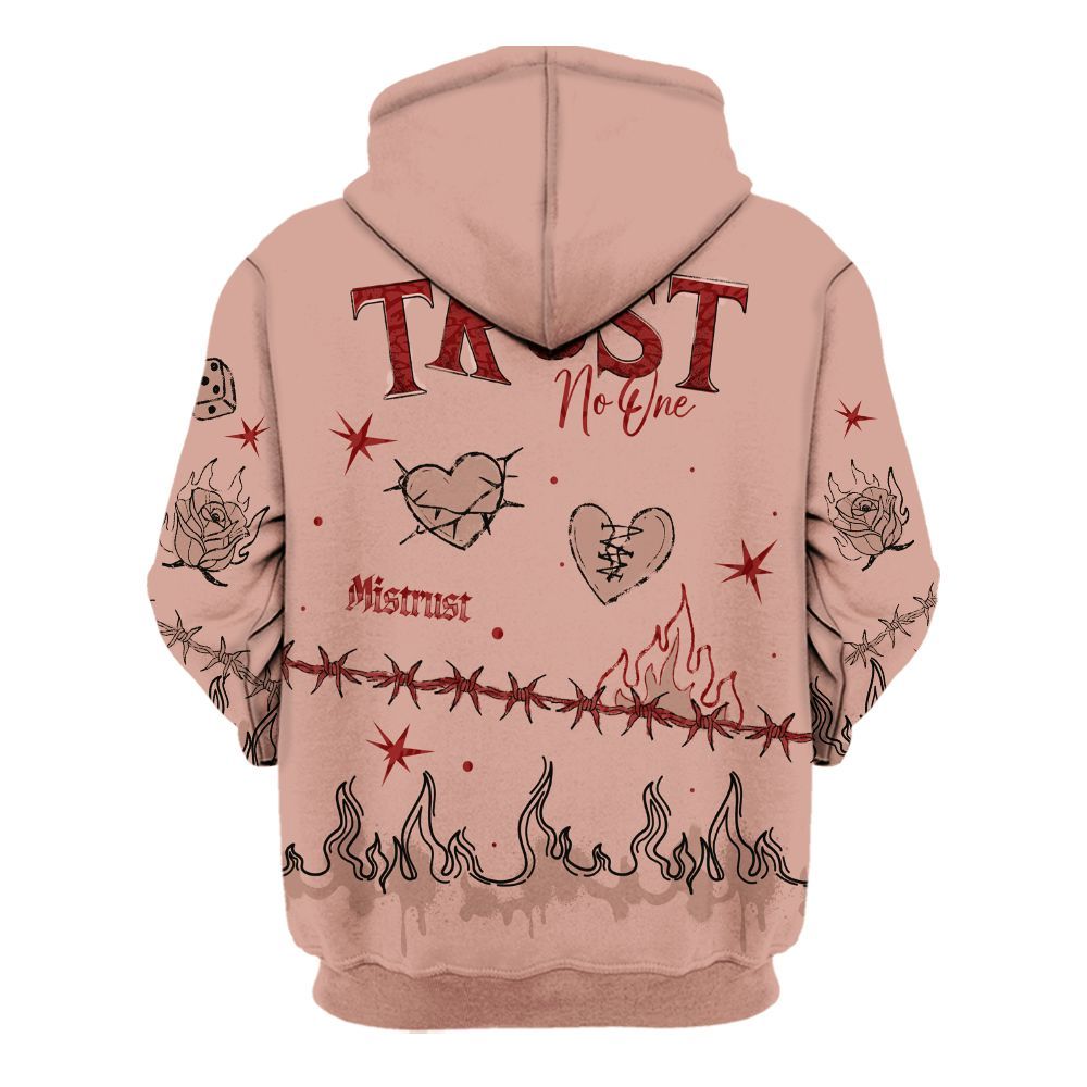 Hoodie To Match Valentines Day 3s - Trust No One Snake-Bite Doodle Crayon All Over Print