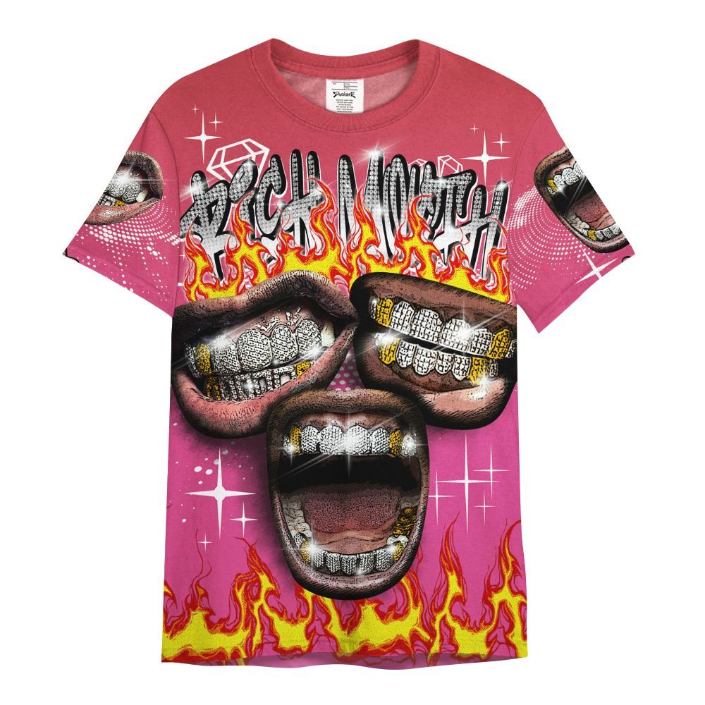 Shirt To Match KD 4 Aunt Pearl - Rich Mouth Fire Rap Retro 90s All Over Print