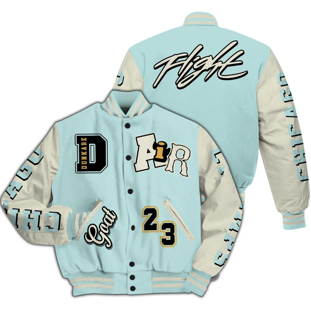 Varsity Jacket To Match Pure Platinum 4s Shirt, AIR Number 23 GOAT Graphic All Over Print