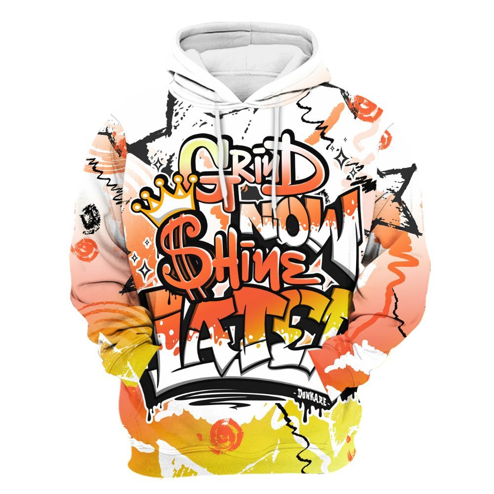 Hoodie To Match Dunk High Candy Corn - Grind Shine Later Drip All Over Print