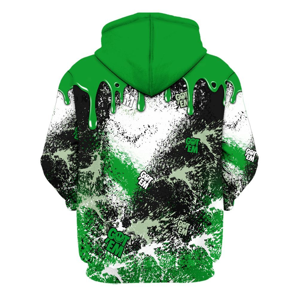 Hoodie To Match Green Spark CJ1 T-Rex - Dripping 23 Drip All Over Print
