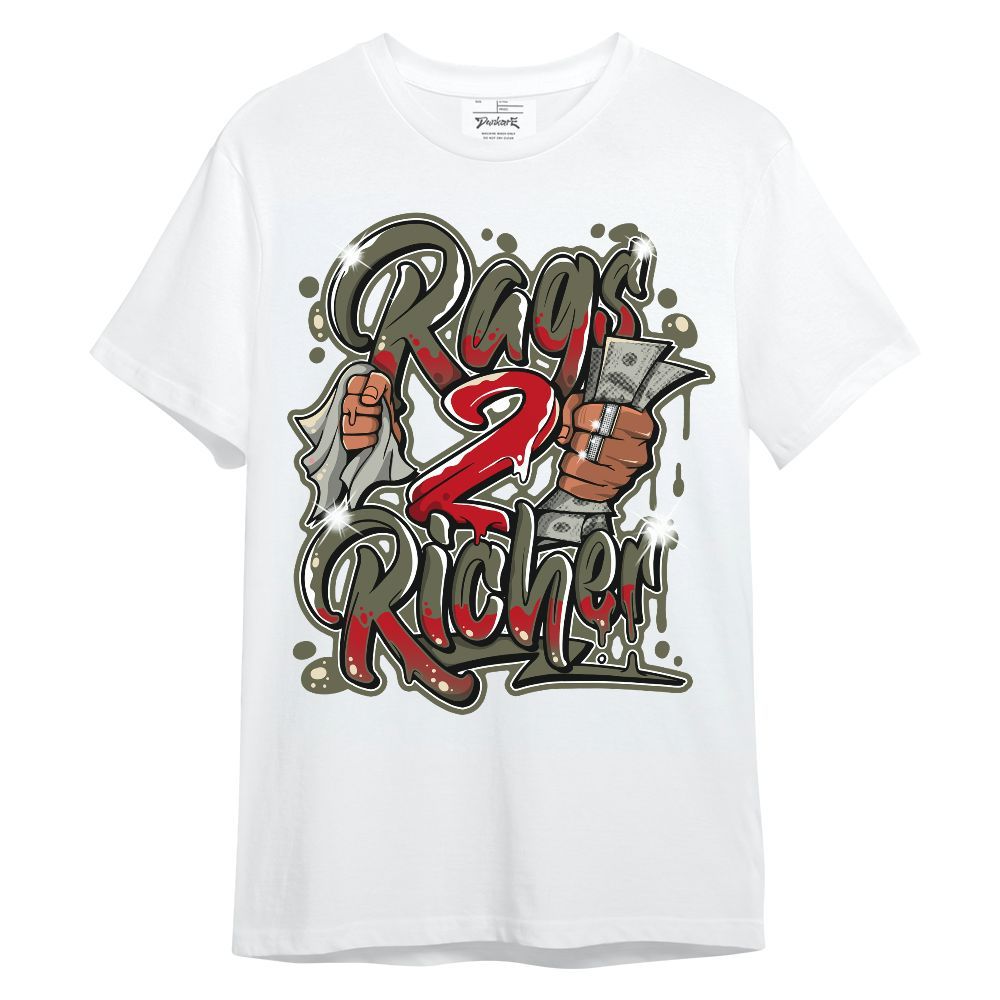 Shirt To Match Low OG Medium Olive 1s - Rag 2 Rich Graphic Unisex Shirt