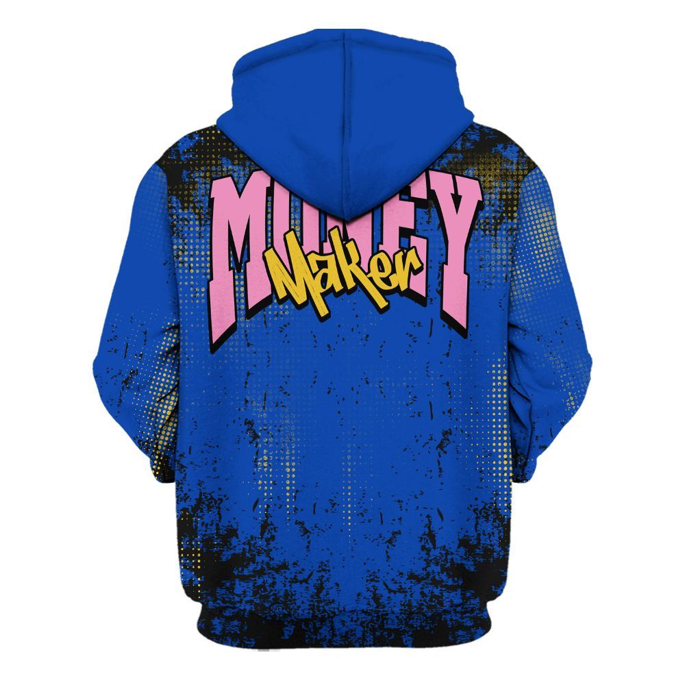 Hoodie To Match Brazil Racer Blue Yellow 3s - Move In Silence Money Street Retro All Over Print