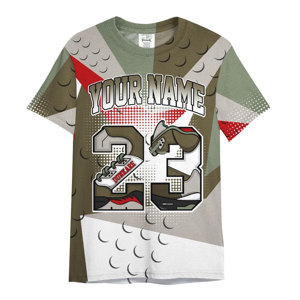 Shirt To Match Dunk Low Year Of The Snake - Poly Custom Name Number 23 5s All Over Print