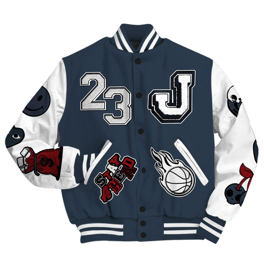 Varsity Jacket To Match Retro Olympic 6s - Hustles Money Number 23 All Over Print