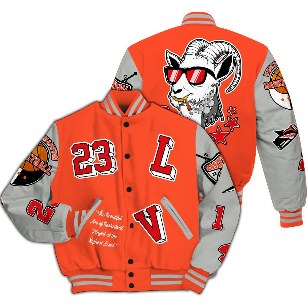Varsity Jacket To Match Air Max 1 86 Cosmic Clay - The GOAT Got Em Streetwear All Over Print
